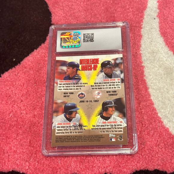 Derek Jeter 1998 Topps Interleague Match Ups Mystery Finest Refractor ILM6 CSG 8 - Picture 4 of 7